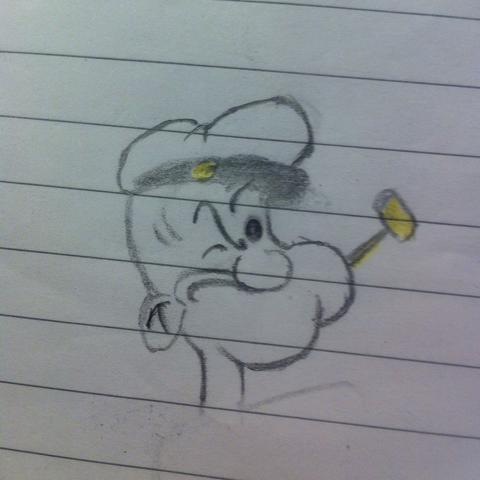 Mein gezeichneter popeye - (zeichnen, Comic, Popeye)