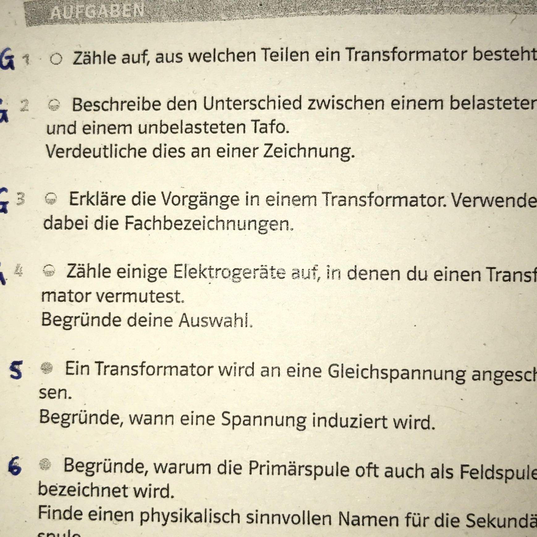 Unbelasteter Transformator Schaltplan : Jedoch fehlt warum