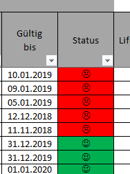 Zeile Blinken Soweit Roter Smilie Excel Vba