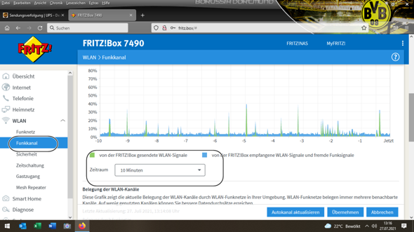 - (Internet, Fritzbox 7490)