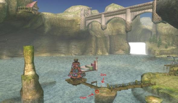 Dort wo der Kreis ist gras für den Alder und der vogel erscheint dort. - (Freizeit, zelda twilight princess, Bunter Vogel Hyliasee)