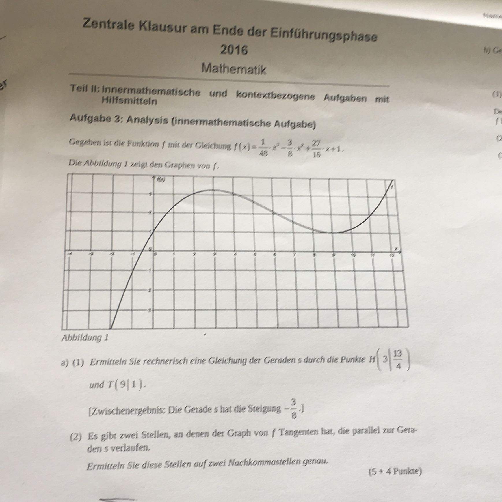 Zentrale Klausur NRW Mathe(10.) 2016 Lösung? (Mathematik, NordrheinWestfalen, zk) Zentrale Klausur NRW Mathe(10.) 2016 Lösung? (Mathematik, NordrheinWestfalen, zk)