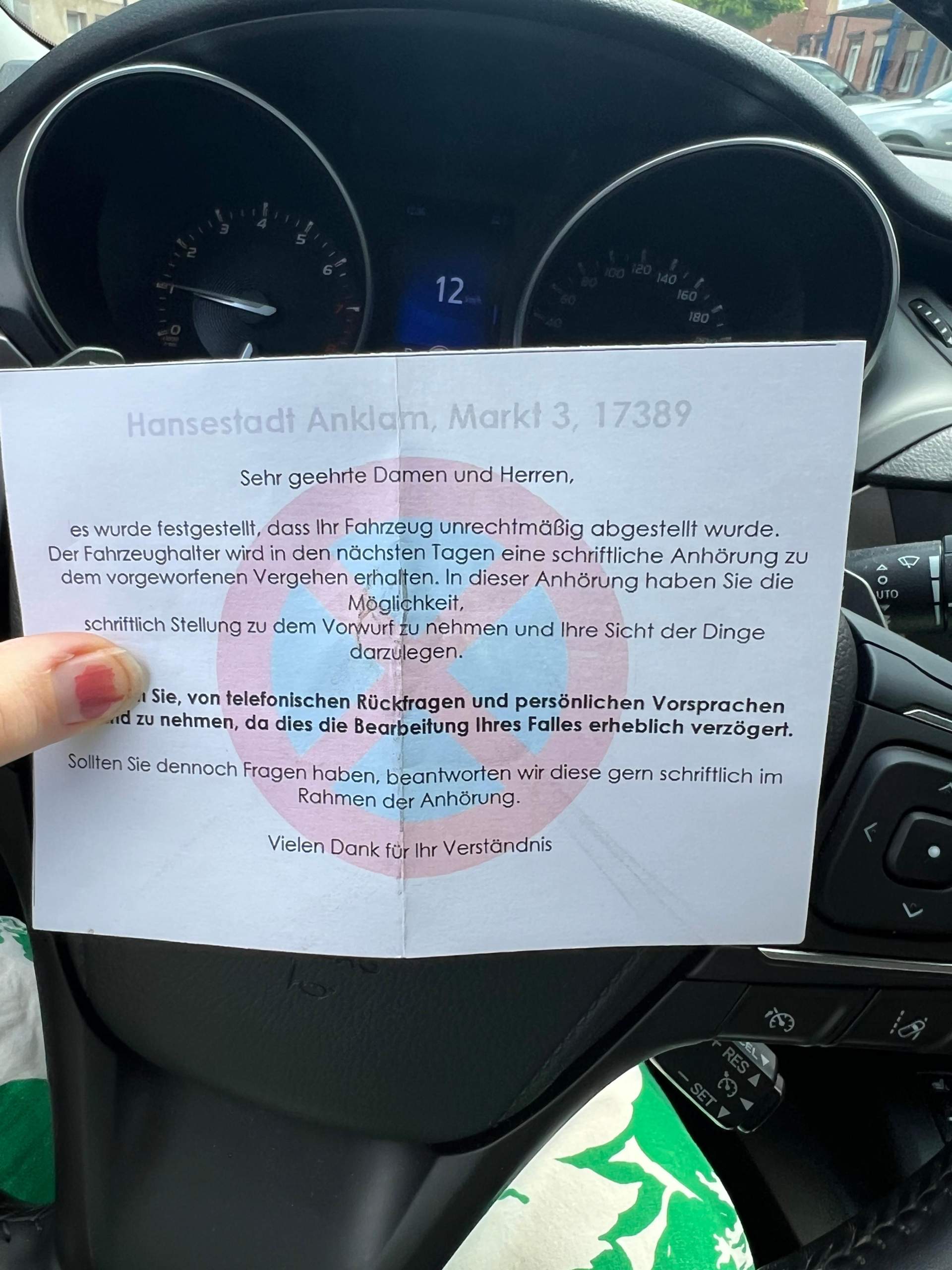 Zettel im Auto gefunden. Seriöse? (Autofahren, parken)