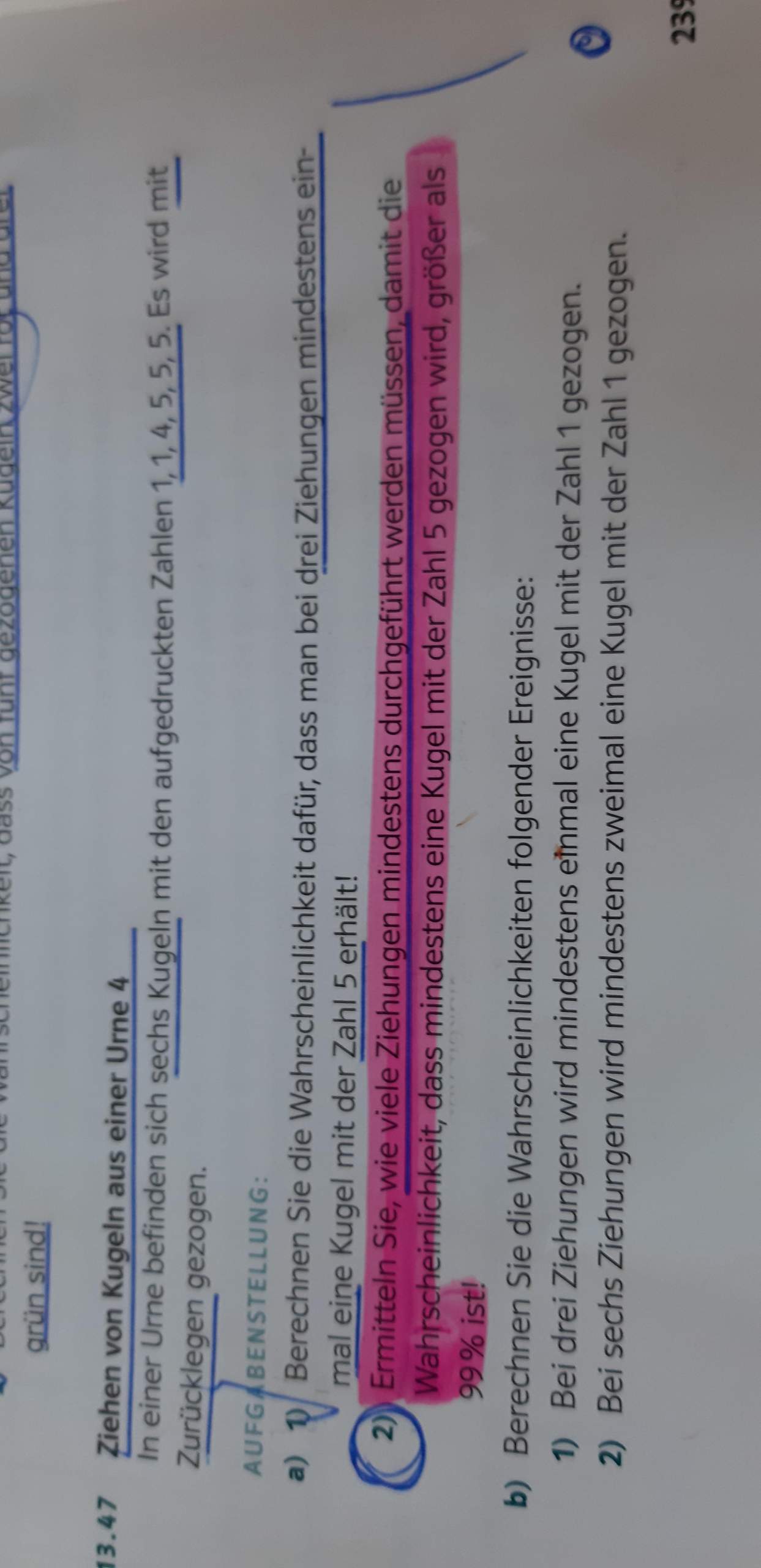 Ziehen von Kugeln aus einer Urne? (Mathematik, Wahrscheinlichkeitstheorie)