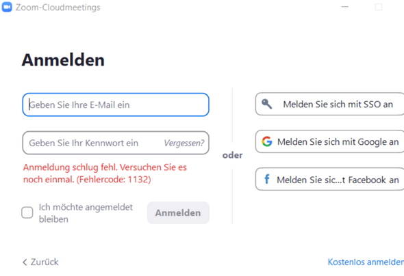 Zoom Error Code 1132 Computer Technik Windows 10