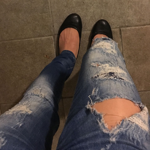 Jeans mit Strumpfhose  - (Schule, Jungs, Style)