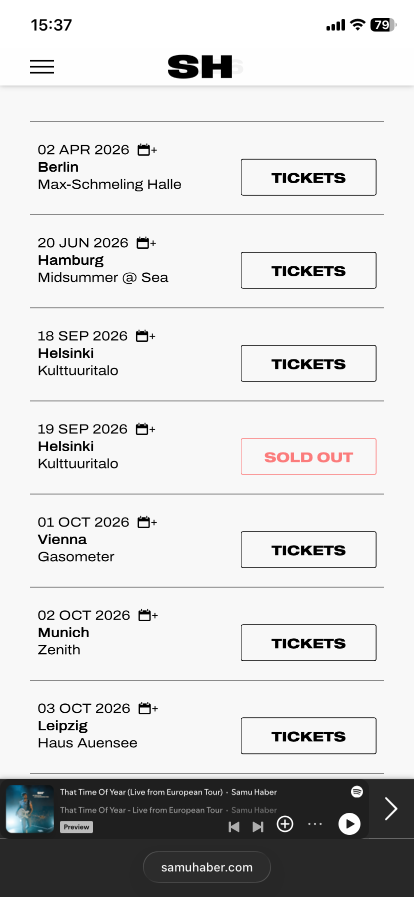 Zu welchem Konzert geht ihr nächstes Jahr zu Samu Haber? (Liebe, Musik ...