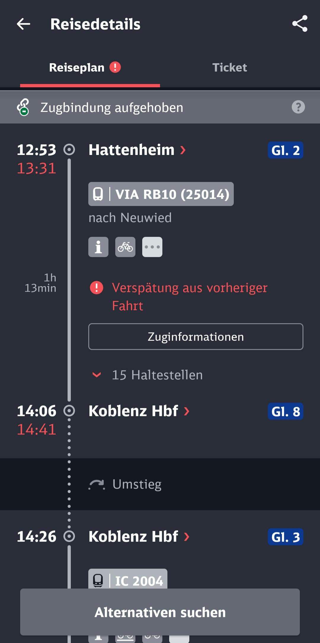 Zugbindung aufgehoben Was bedeutet das in meinem Fall? (Bahn, Ticket, Zug)