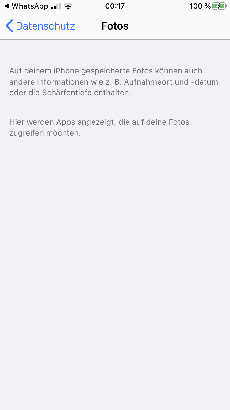 Zugriff auf Fotos, Mikrofon und Kamera nicht erlaubt? (Instagram