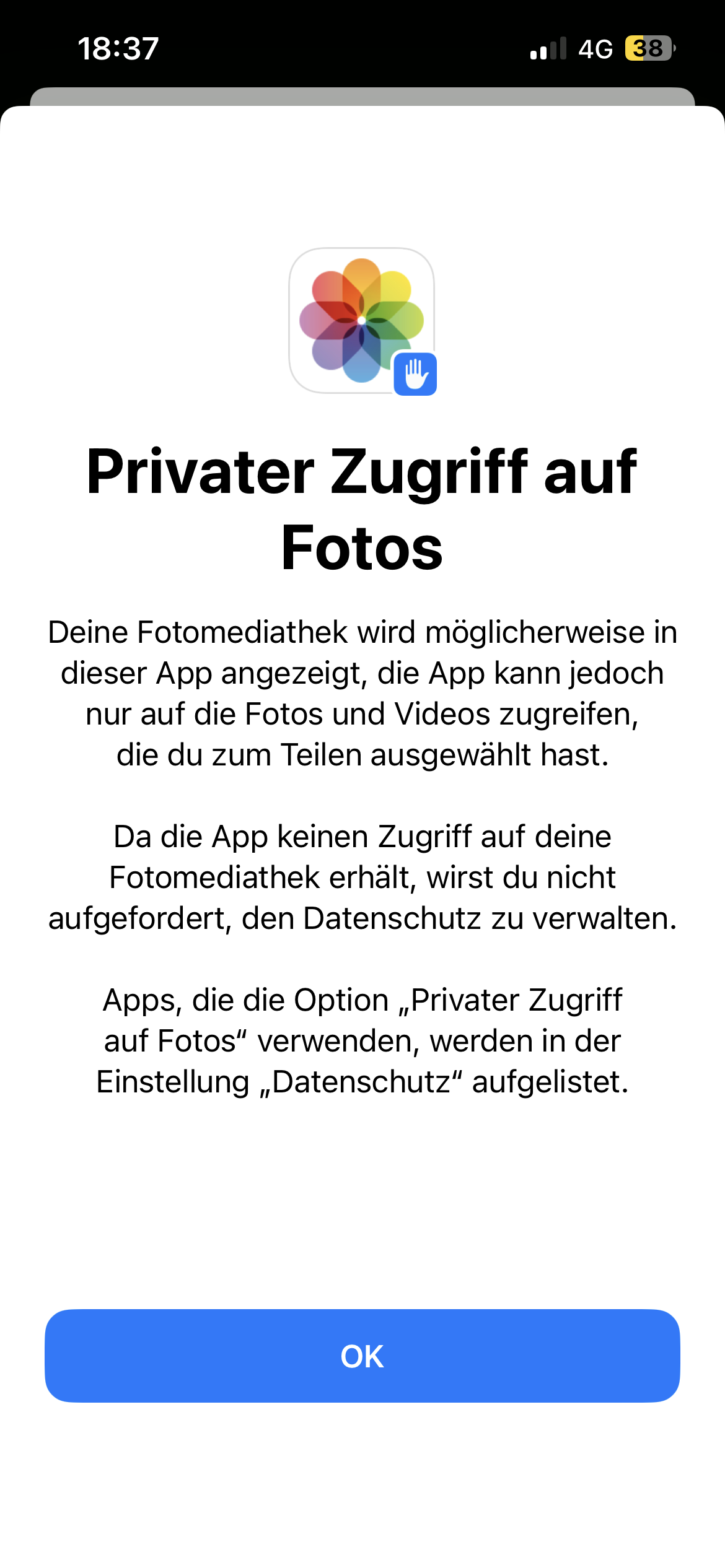 Zugriff für seiten auf meine Fotos verbieten? (iOS)
