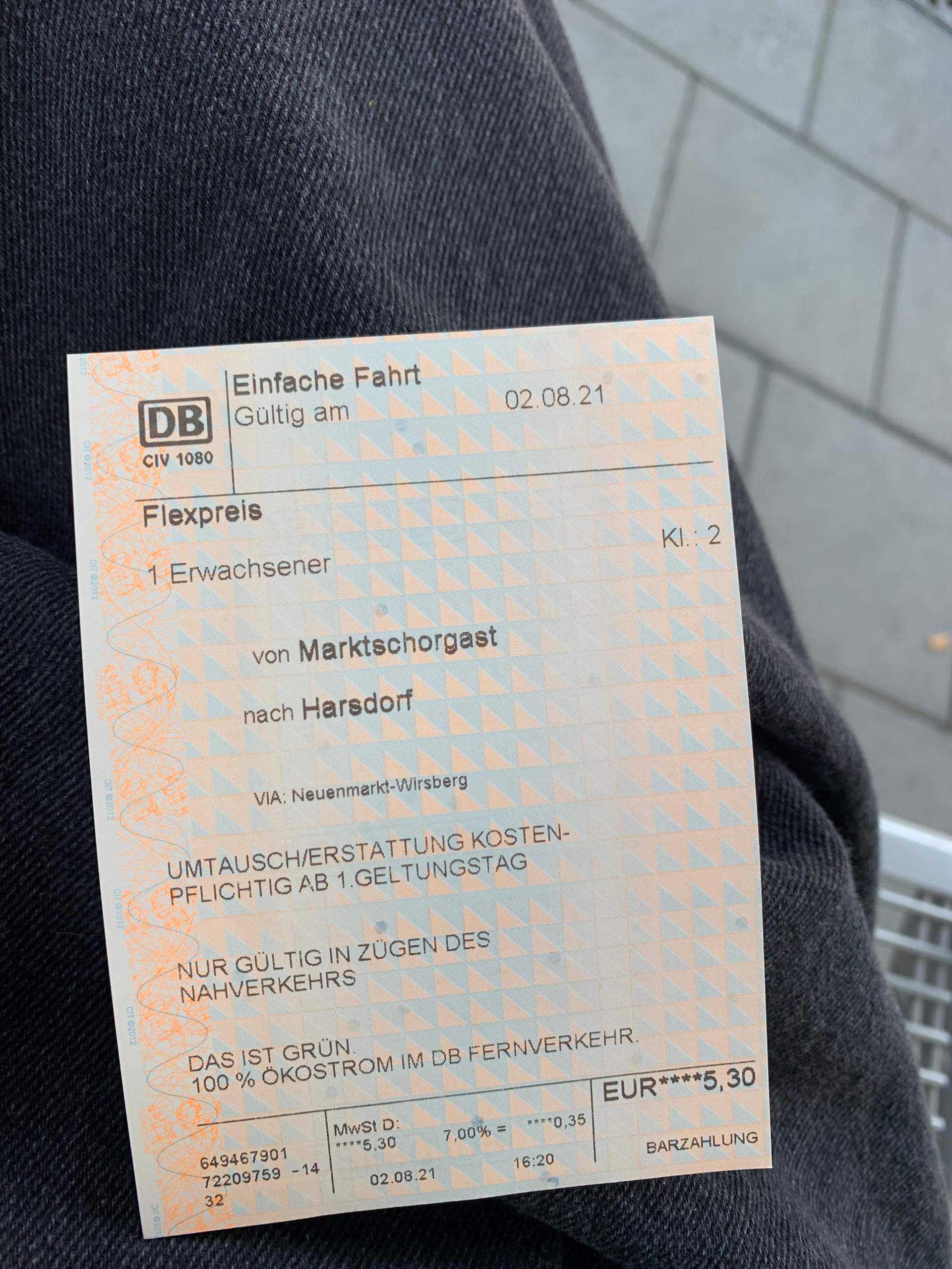 Zugticket stornieren (Flexpreis)? (Bahn)