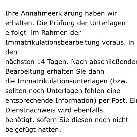 Zulassungsbescheid Sichere Zusage Ausbildung Und Studium Studium