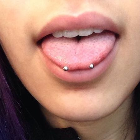 Snake Eyes Piercing Zunge 16g Smiley Snake Eye Tongue