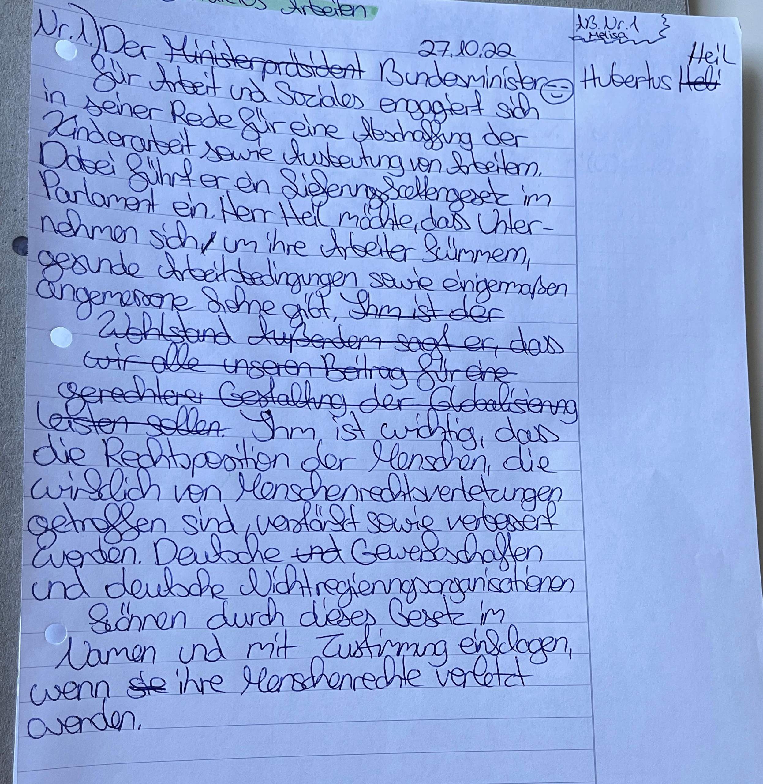 Zusammenfassung in Deutsch (Rede)?