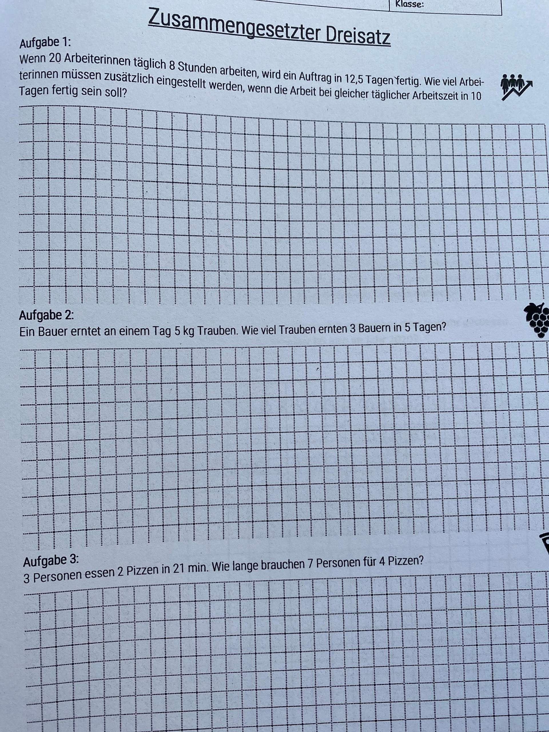 Zusammengesetzter Dreisatz? (Mathematik, rechnen, Gleichungen)